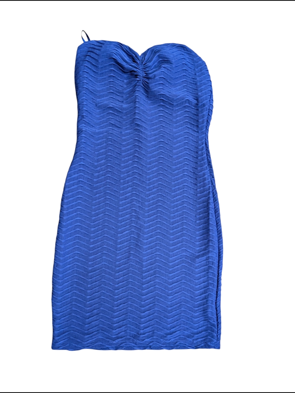 2/22$ Strapless Royal Blue Bodycon Dress
